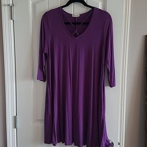 A-line t-shirt mini dress